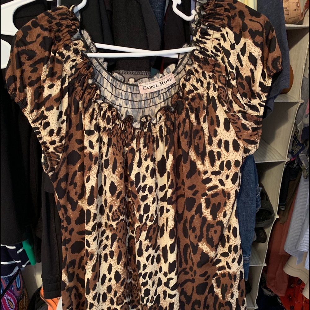 Cheetah shirt.